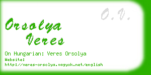 orsolya veres business card